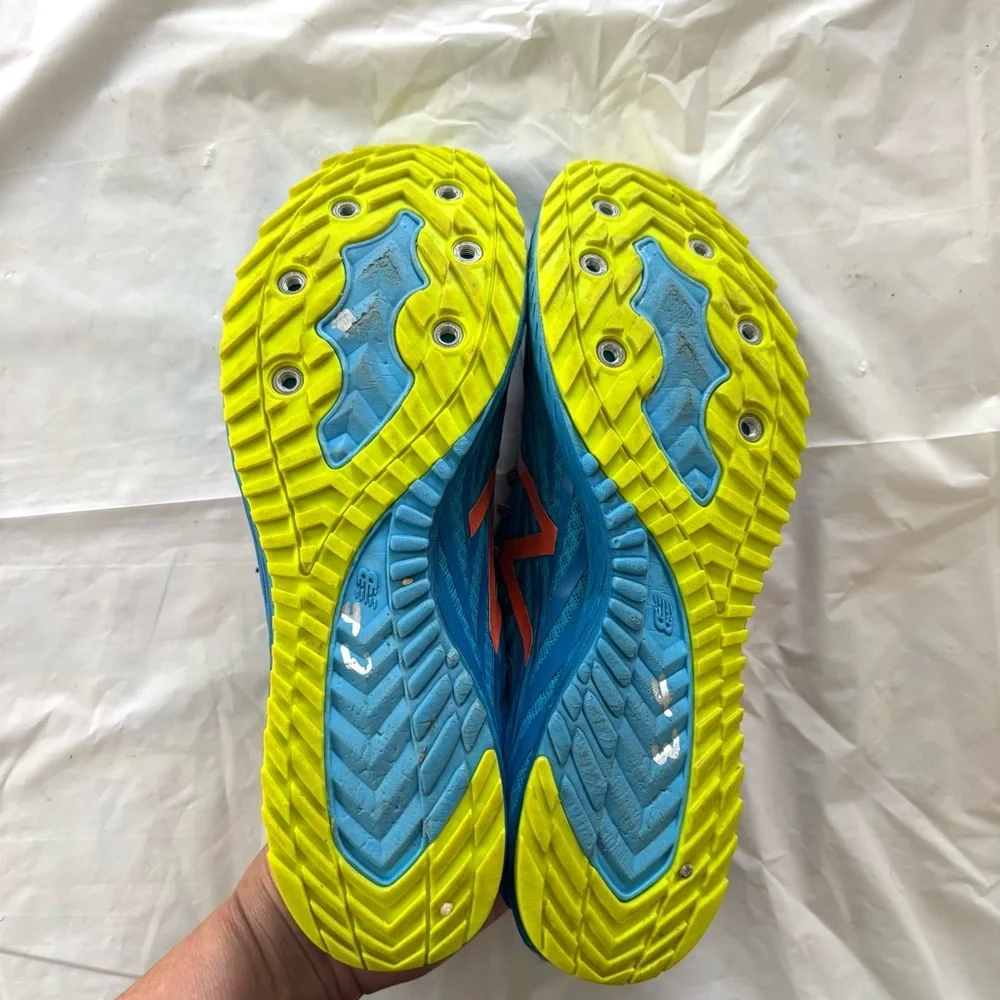 New Balance XC 900 V4 Blue and Neon Orange Marathon Track shoes SZ 9 Worn 1X